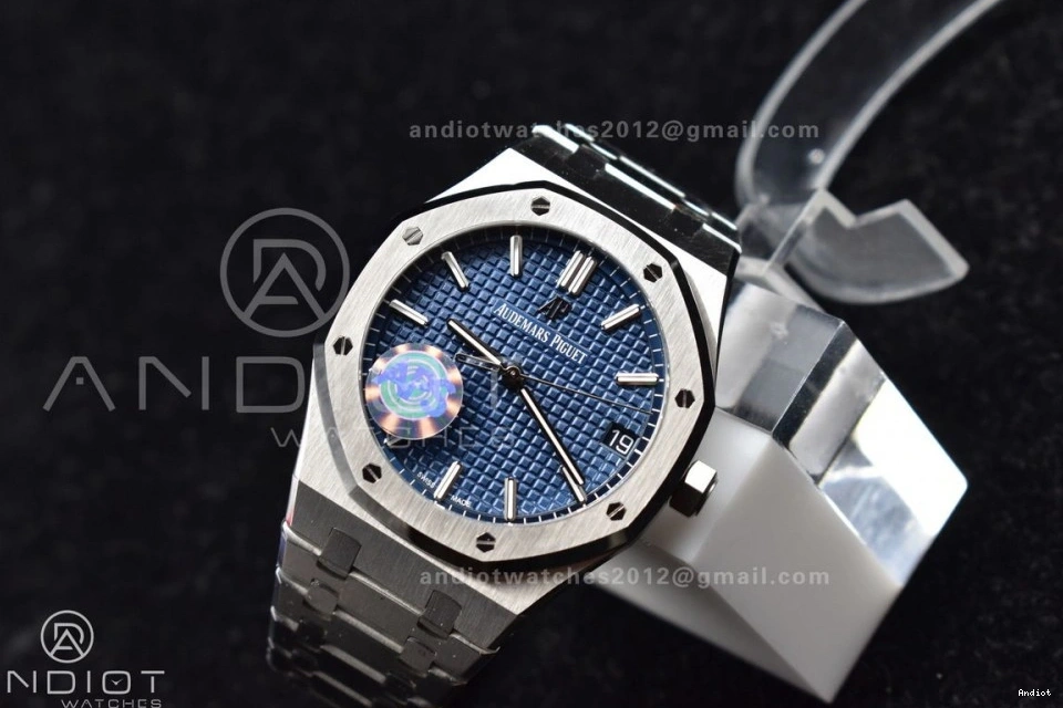A4302 Super Royal Best SS on Clone 1:1 Dial APSF Blue 15500 Edition Oak Textured Bracelet 41mm SS 0507